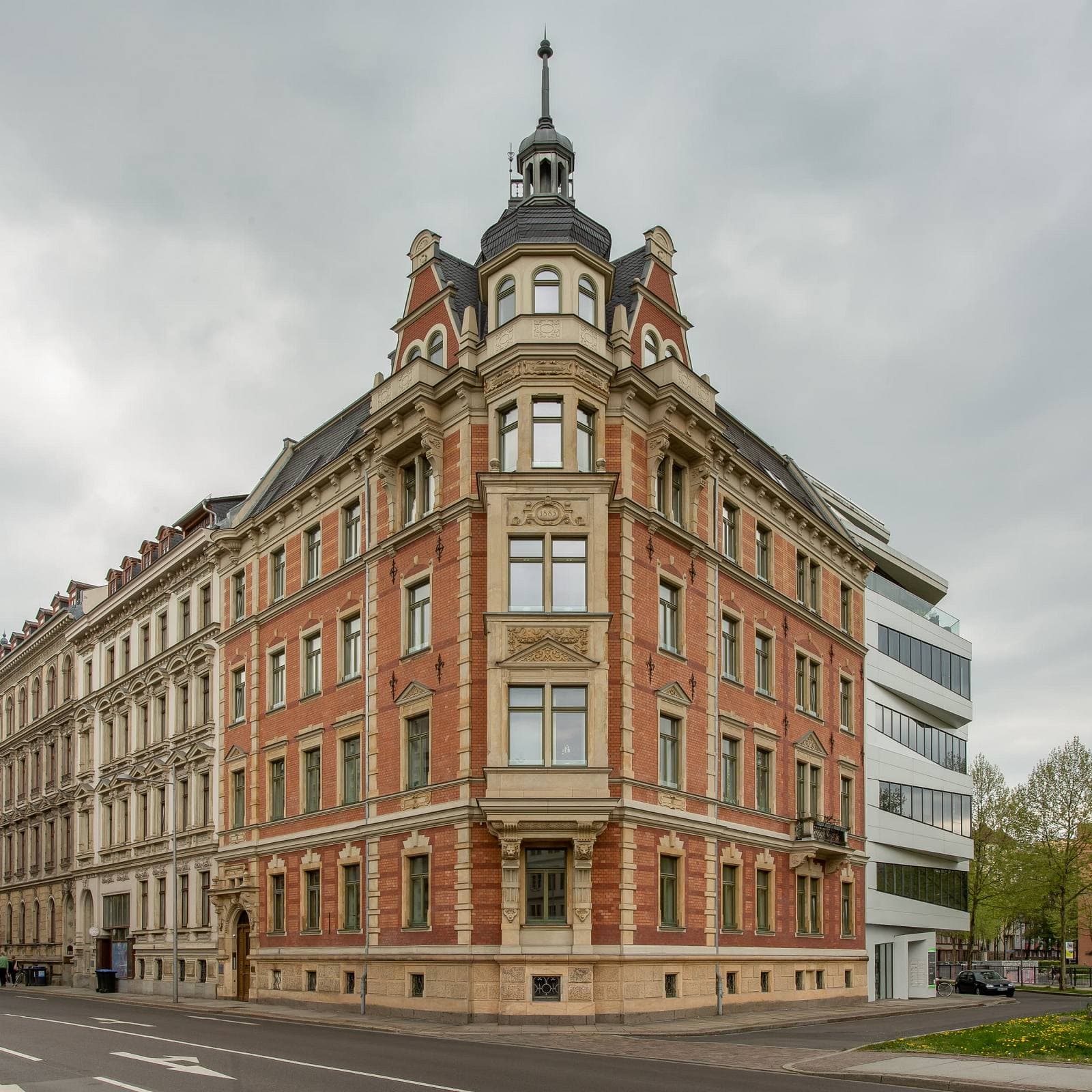 Architekturfotografie eines durch das Architekturbüro Voigt sanierten Gebäudes in Leipzig